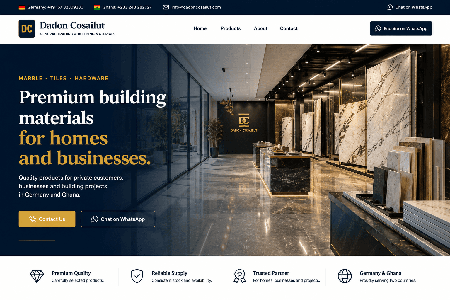 Premium marble and building-material showroom